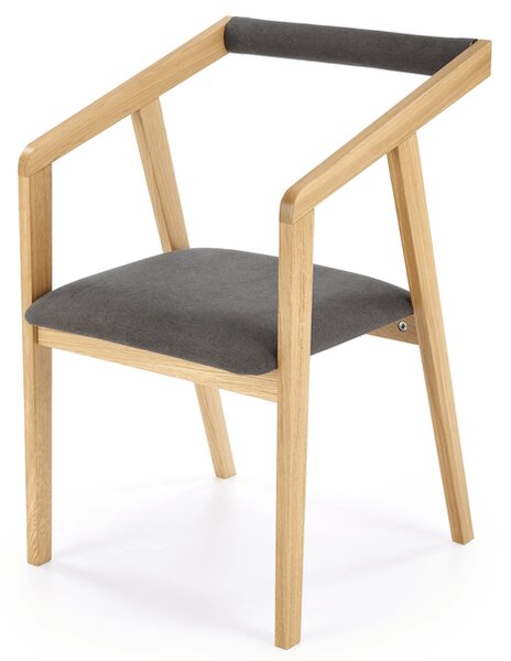 Jedálenská stolička OZEL dub/sivá