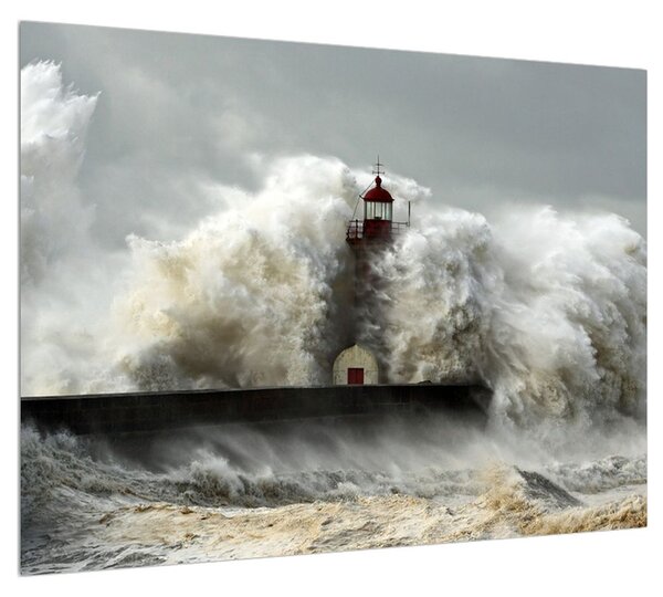 Obraz vodnej búrky (70x50 cm)
