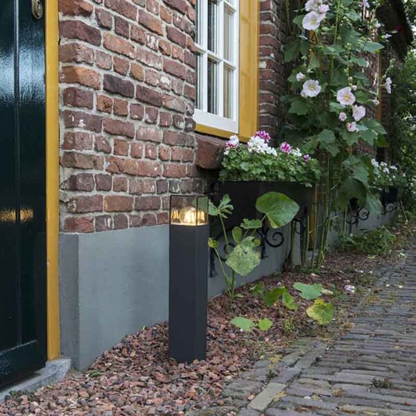 Moderná vonkajšia stojaca lampa 50 cm tmavosivá IP44 - Denmark