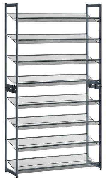 REGÁL NA TOPÁNKY, sivá, 92.5/163.5/30.7 cm Boxxx - Online Only drobný nábytok, Online Only