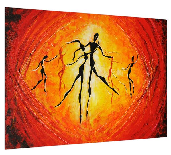 Orientálny obraz tancujúcich osôb (70x50 cm)