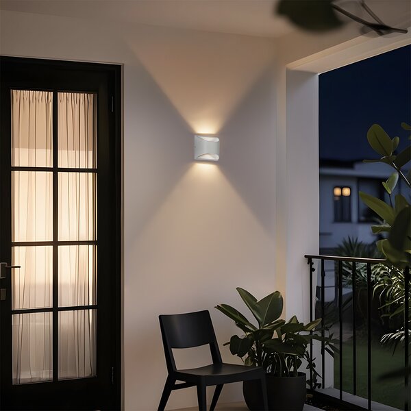 Moderná vonkajšia nástenná lampa biela vrátane LED 2-svetlo IP54 - Mal