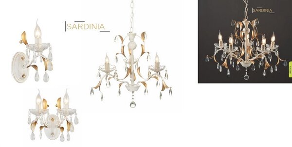 ACA DECOR Nástenné svietidlo SARDINIA max. 2x40W/E14/230V/IP20