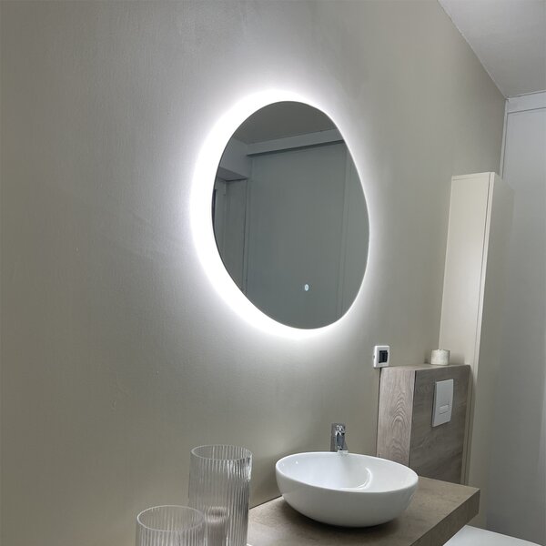 Kúpeľňové zrkadlo 80 cm vrátane LED 3-stupňové stmievateľné s dotykom - Biba