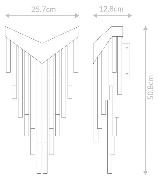 NÁSTENNÉ LED SVIETIDLO, 50,8/25,7/12,8 cm Elstead Lighting - Interiérové svietidlá