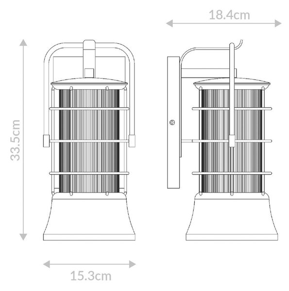 VONKAJŠIE NÁSTENNÉ SVIETIDLO, 33,5/15,3/18,4 cm Elstead Lighting - Vonkajšie osvetlenie