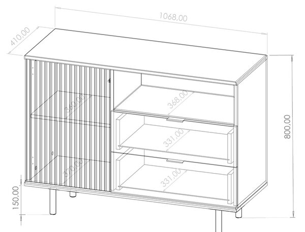 Komoda NUBIA NB-01 - béžová