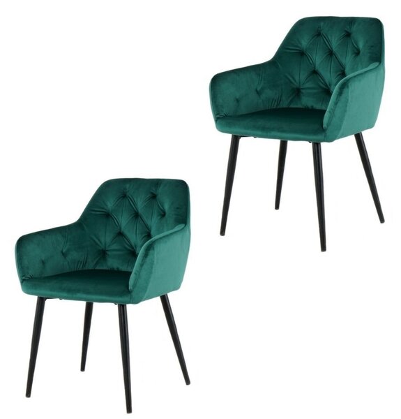 LuxuryForm Jedálenská stolička Atlanta - zelená - SET 2 ks