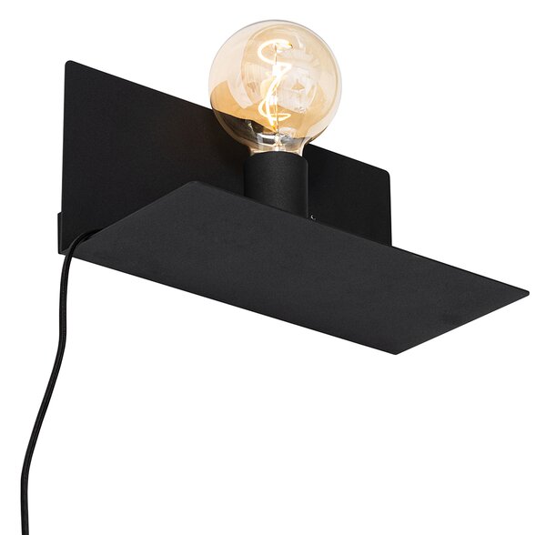 Moderná nástenná lampa čierna magnetická nastaviteľná - Muro