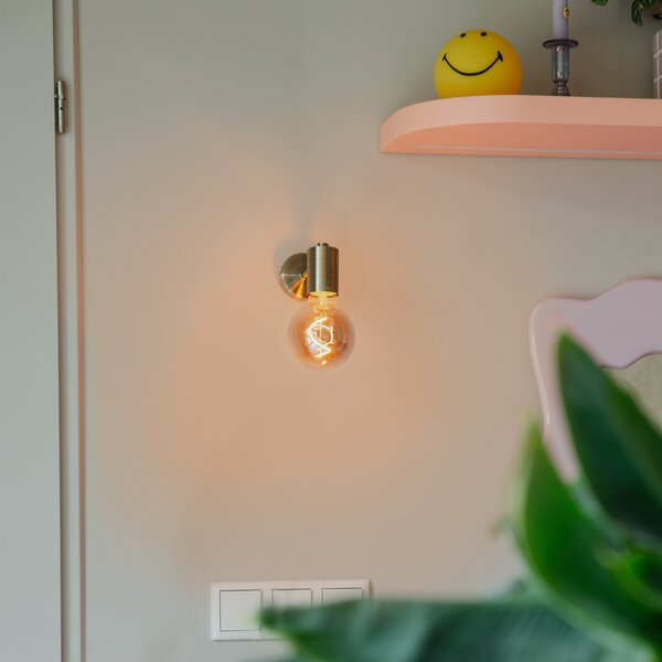 Priemyselná nástenná lampa bronzová - Facil