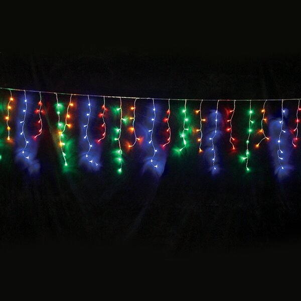 ACA Lighting LED vianočné svetelný záves, 3x0,6m, RGB farba svetla, IP44, 144 LED, 8 funkciou