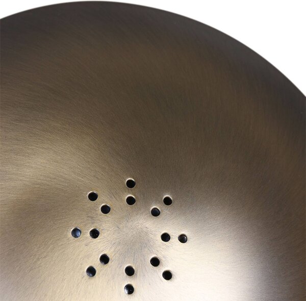 Stolná LED lampa Mexlite bronzová, Hnedá / staromosadz, Obývacia izba / jedáleň, kov, Moderný, Stojacie svietidlo