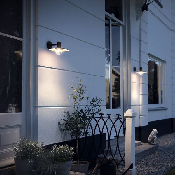 Philips myGarden Skua vonkajšie nástenné svietidlo, Čierna, Hliník, Moderný, Nástenné svietidlo