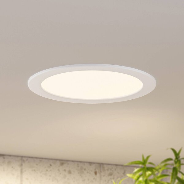 PRIOS Prios LED vstavané svietidlo Cadance, biele, 24 cm, sada 10 ks,, Biela / opálová, Kúpeľňa, Hliník, Moderný, Zapustené stropné svietidlo