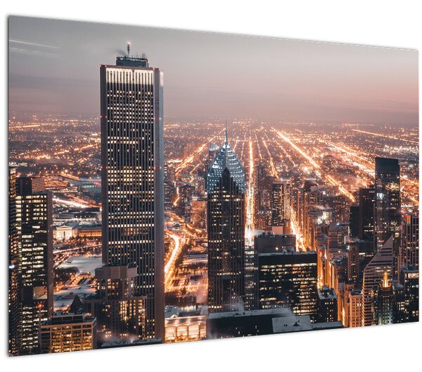 Obraz svietiacej metropoly (90x60 cm)