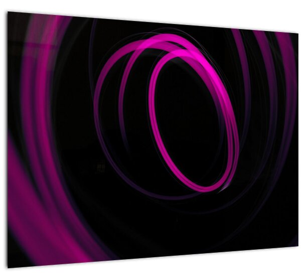 Obraz - fialové čiary (70x50 cm)