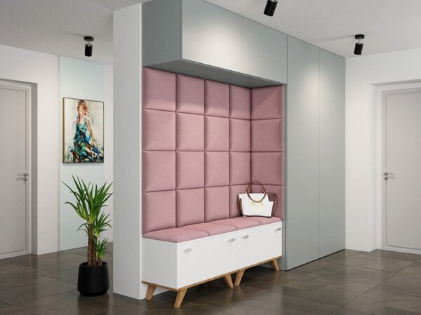 Čalúnený nástenný panel 30x30 PAG - ružový
