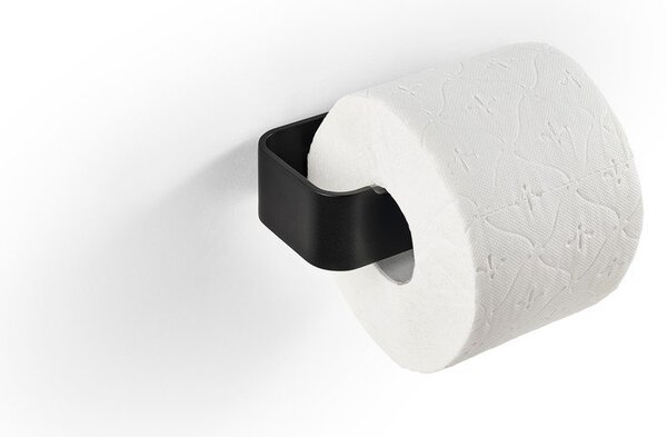 Čierny nástenný kovový držiak na toaletný papier Ume – Zone