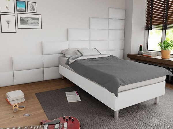 Čalúnený nástenný panel 60x30 PAG - biela eko koža