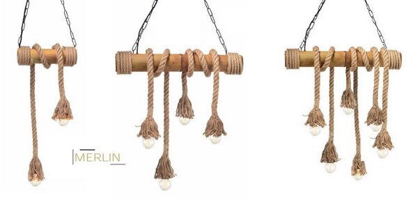 ACA DECOR Závesné lanové svietidlo MERLIN max. 4x40W/E27/230V/IP20
