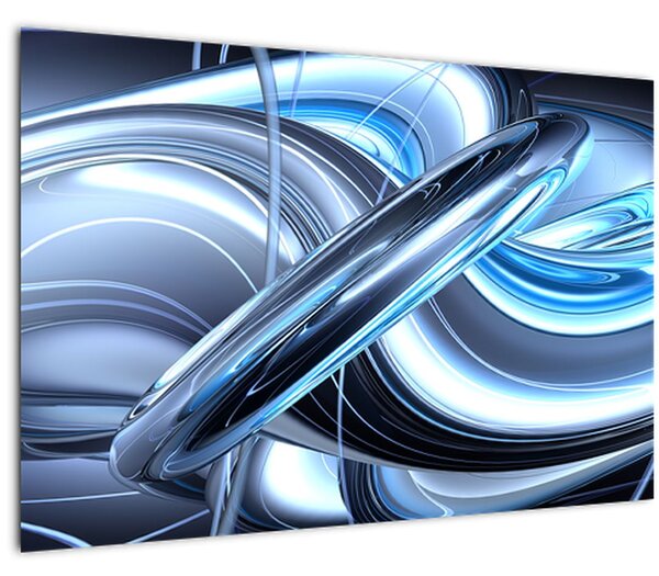 Obraz modrej abstrakcie (90x60 cm)