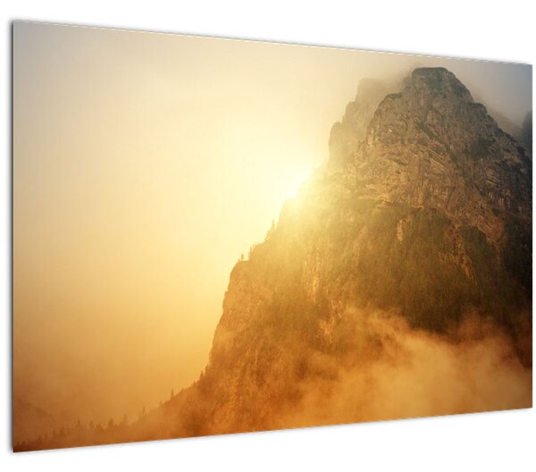 Obraz hory v hmle (90x60 cm)