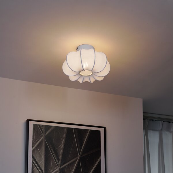 Stropná Lampa Japandi Biela 27cm - Plu Asyesha