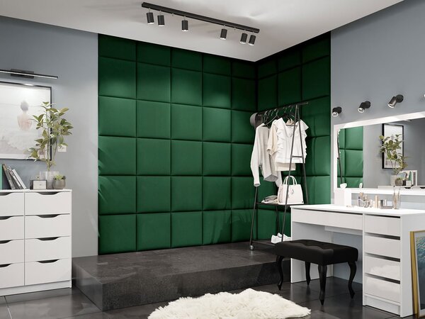 Čalúnený panel na stenu 42x42xPAG - zelený