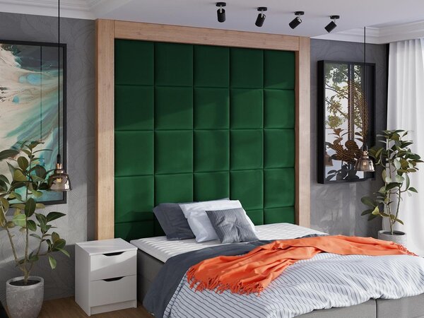 Čalúnený panel na stenu 42x42xPAG - zelený