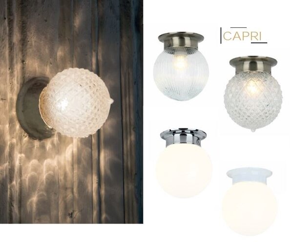 ACA DECOR Stropné svietidlo CAPRI, farba bronzová + číra