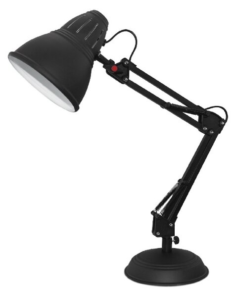 ACA DECOR Retro stolná lampa UFFICIO, čierna farba