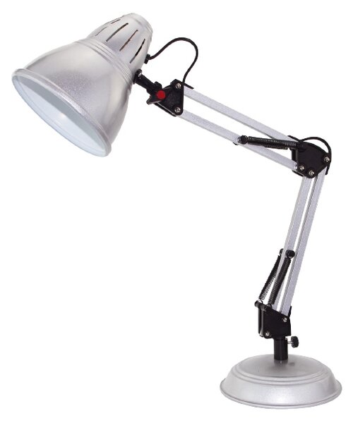 ACA DECOR Retro stolná lampa UFFICIO, strieborná