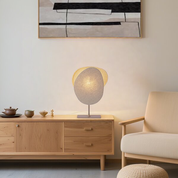 Japandi stolná lampa béžová - Organica