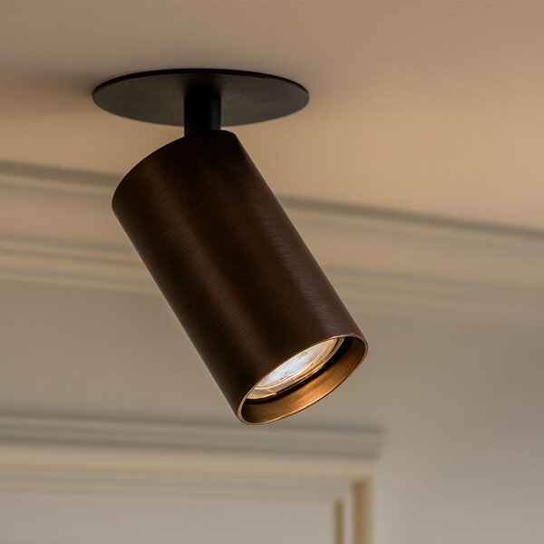 Moderné zabudované bodové svetlo tmavá bronz GU10 50 mm - Chels