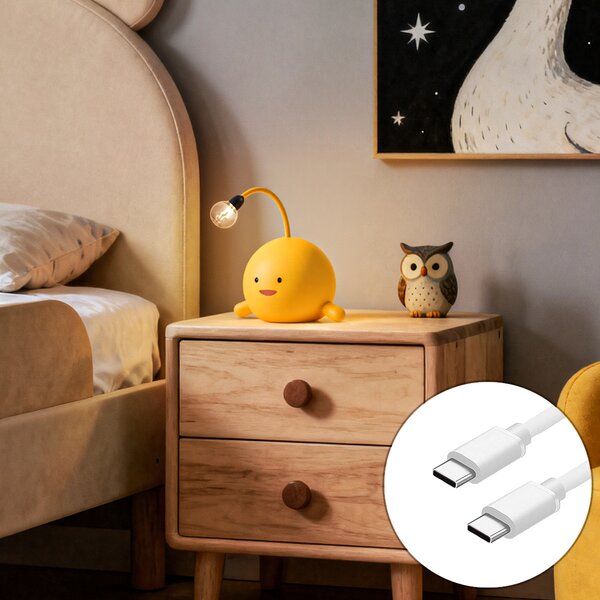 Moderná stolná lampa žltá vrátane LED nabíjateľná - Bulby