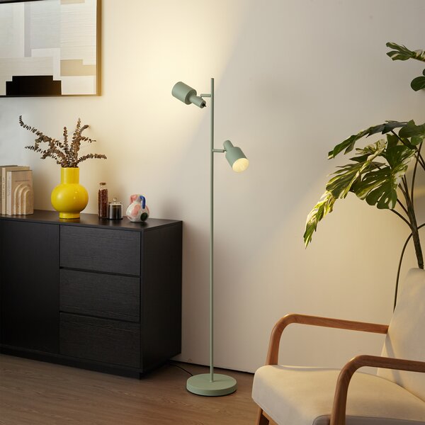 Moderná stojaca lampa zelená 2-svetlá - Stijn