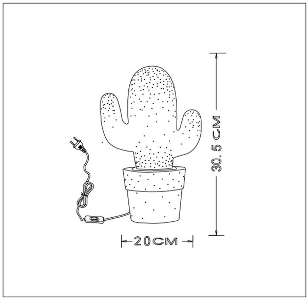 LUCIDE CACTUS stolná dekoračná lampa 13513/01/33