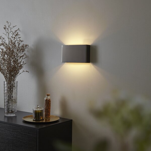 Moderné nástenné svietidlo Gunmetal 2-Lights - Otan