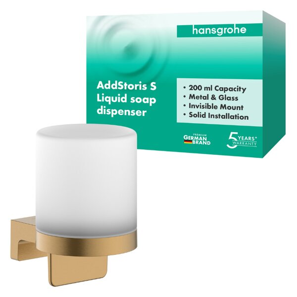 Hansgrohe AddStoris S - Dávkovač tekutého mydla, kartáčovaný bronz 41765140