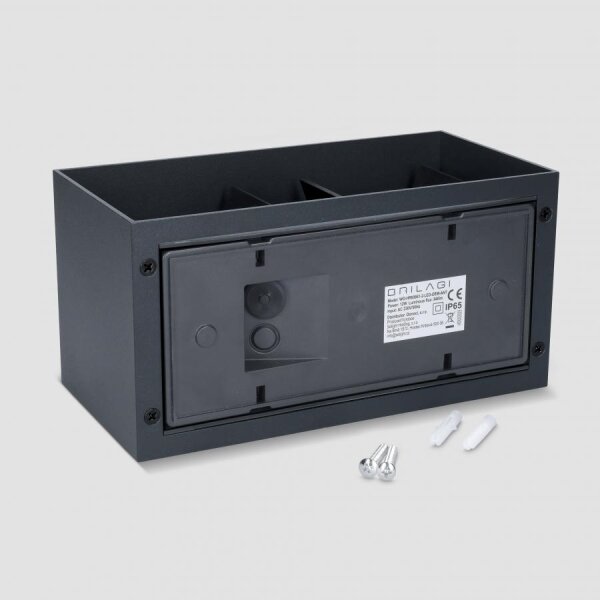 Brilagi - LED vonkajšie nástenné svietidlo DOUBLE CUBE LED/12W/230V antracit IP65