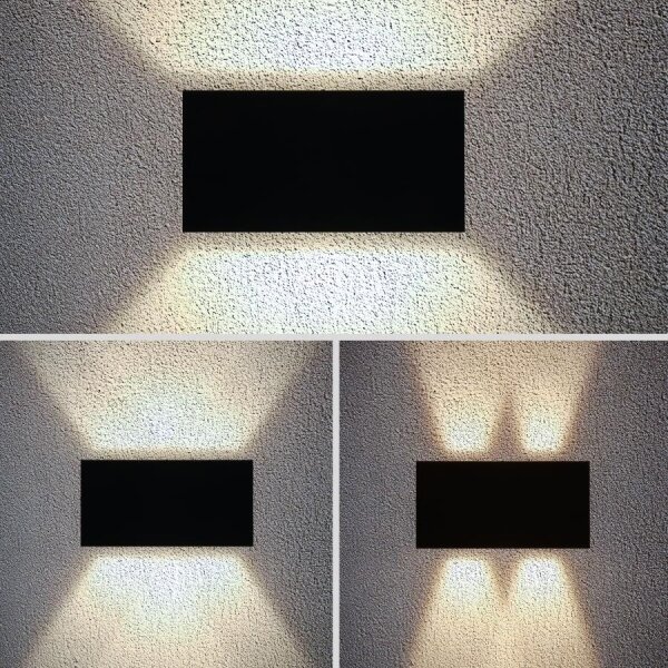 Brilagi - LED Vonkajšie nástenné svietidlo DOUBLE CUBE LED/12W/230V čierna IP65