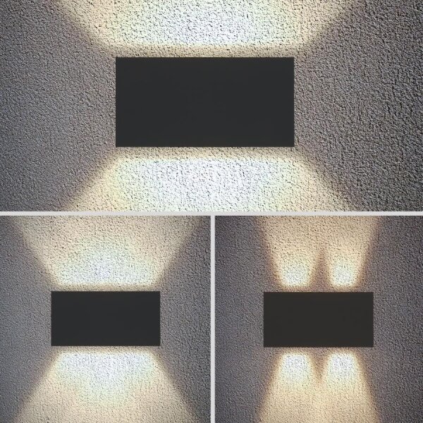 Brilagi - LED vonkajšie nástenné svietidlo DOUBLE CUBE LED/12W/230V antracit IP65