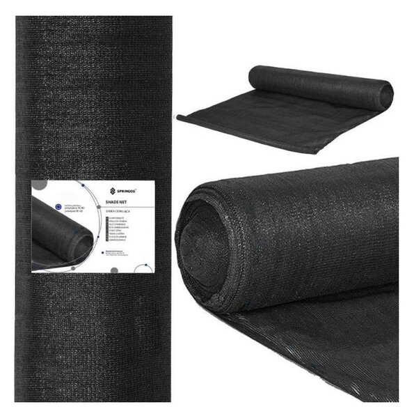 SPRINGOS Tieniaca tkanina 150cm x 50m, 65% zatienenie, čierna SPRINGOS SN0025