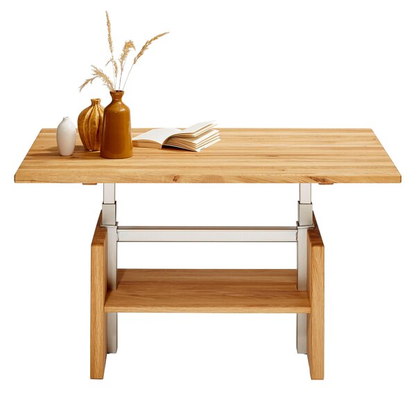 KONFERENČNÝ STOLÍK, farba duba, drevo, kov, 110/65/55-69 cm Linea Natura - Stolíky do obývačky, Online Only