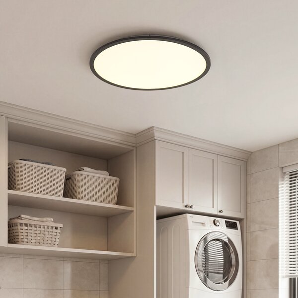 Inteligentný LED panel čierny 60 cm vrátane LED stmievania na teplé svetlo s diaľkovým ovládaním - Knob