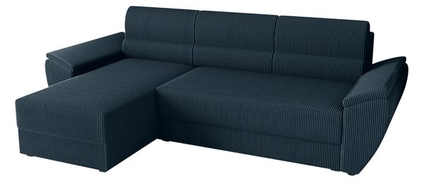 Rozkladacia obojstranná sedacia súprava do L TAVERO 251x140 cm, tmavomodrá