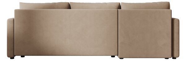 Rozkladacia obojstranná sedacia súprava do L VENORIA 220x143 cm, béžová + 2 vankúšiky ZDARMA