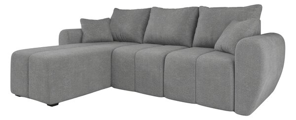 Rozkladacia obojstranná sedacia súprava do L SEVIO 246x145 cm, sivá + 2 vankúšiky ZDARMA