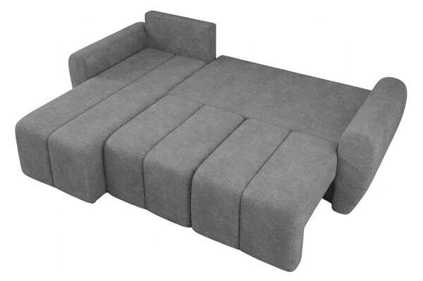 Rozkladacia obojstranná sedacia súprava do L SEVIO 246x145 cm, sivá + 2 vankúšiky ZDARMA