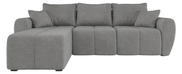 Rozkladacia obojstranná sedacia súprava do L SEVIO 246x145 cm, sivá + 2 vankúšiky ZDARMA